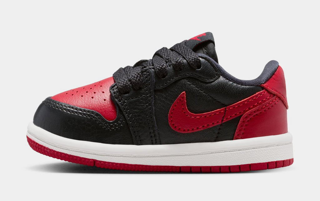 Air Jordan 1 Retro Low OG Banned Infant Toddler Lifestyle Shoes (Black/Black/Varsity Red/Summit White)