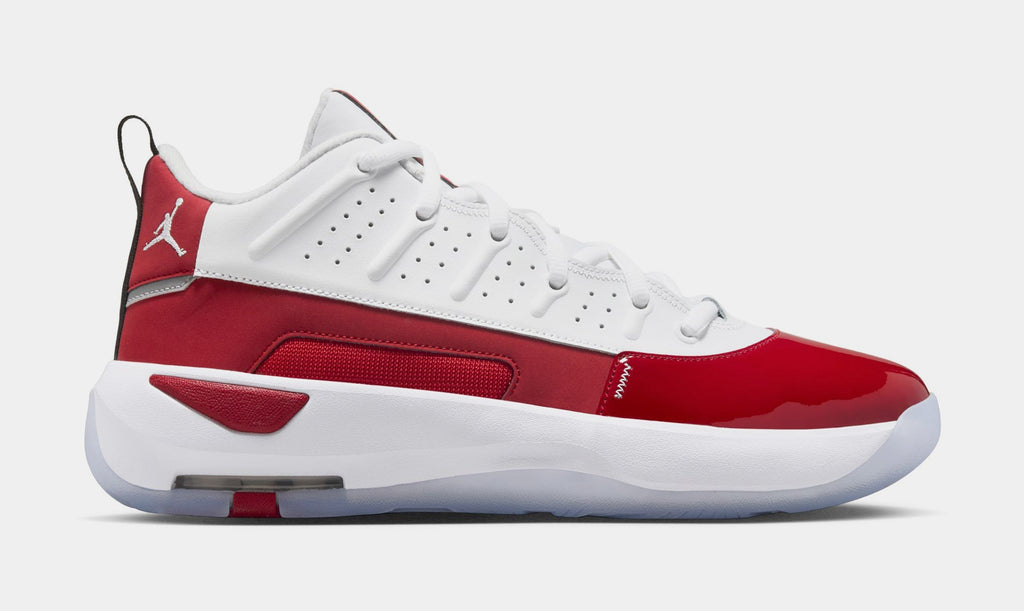 Max Aura 7 Mens Basketball Shoes (White/Gym Red/Black/White)