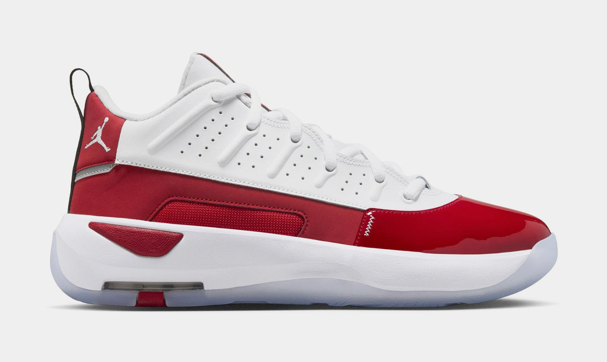 Max Aura 7 Mens Basketball Shoes (White/Gym Red/Black/White)