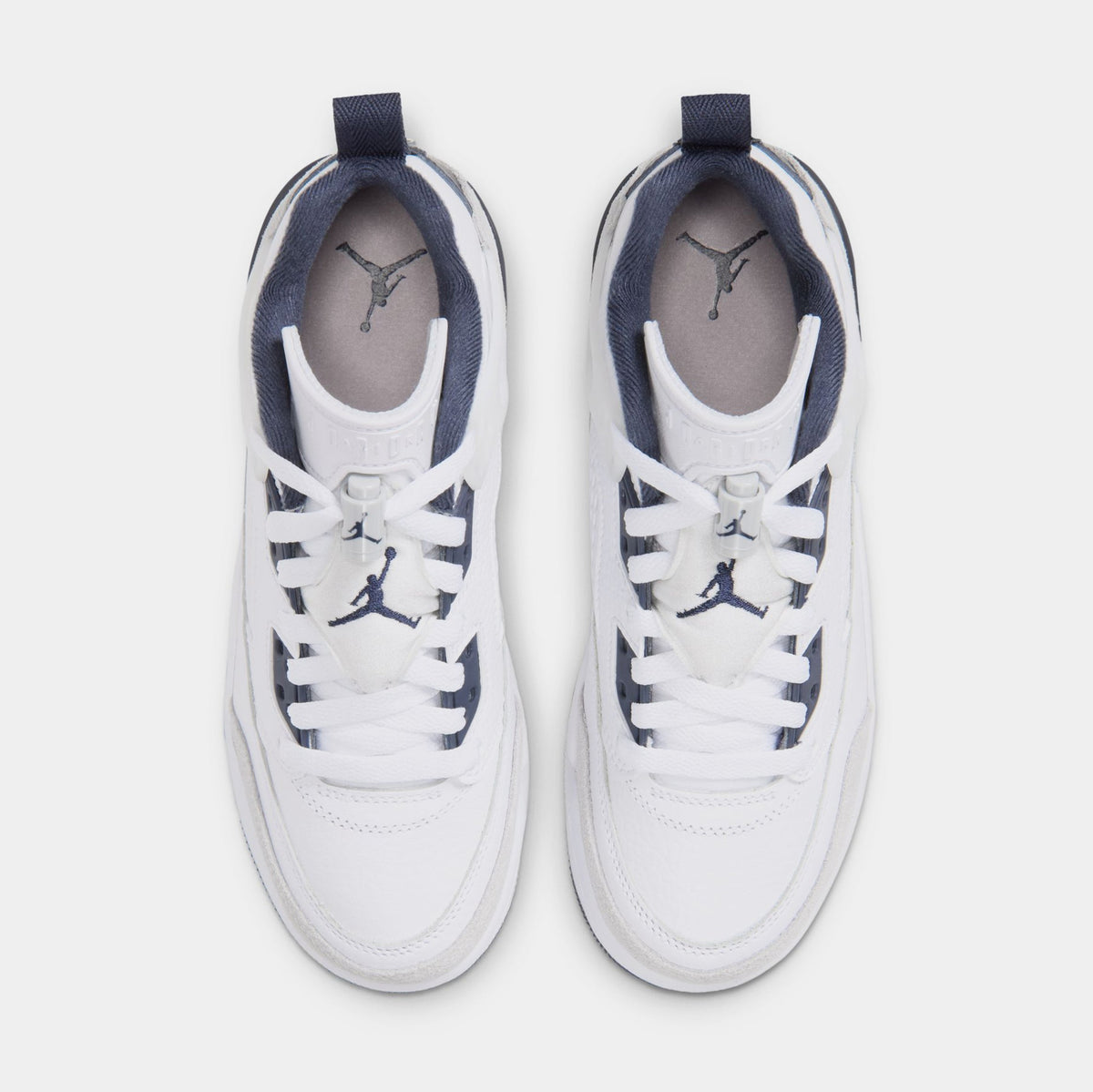 Spizike Low Grade School Basketball Shoes (White/Obsidian/Grey Fog/Pink Foam)
