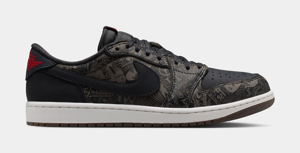 Air Jordan 1 Retro Low OG Laser Black And Varsity Red Mens Lifestyle Shoes (Black/Varsity Red/Summit White)