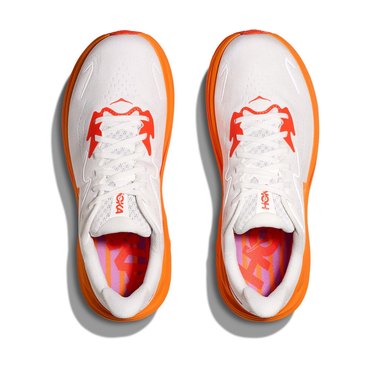 HOKA Clifton 10 Frost/Orange Zest Men's Running Shoes