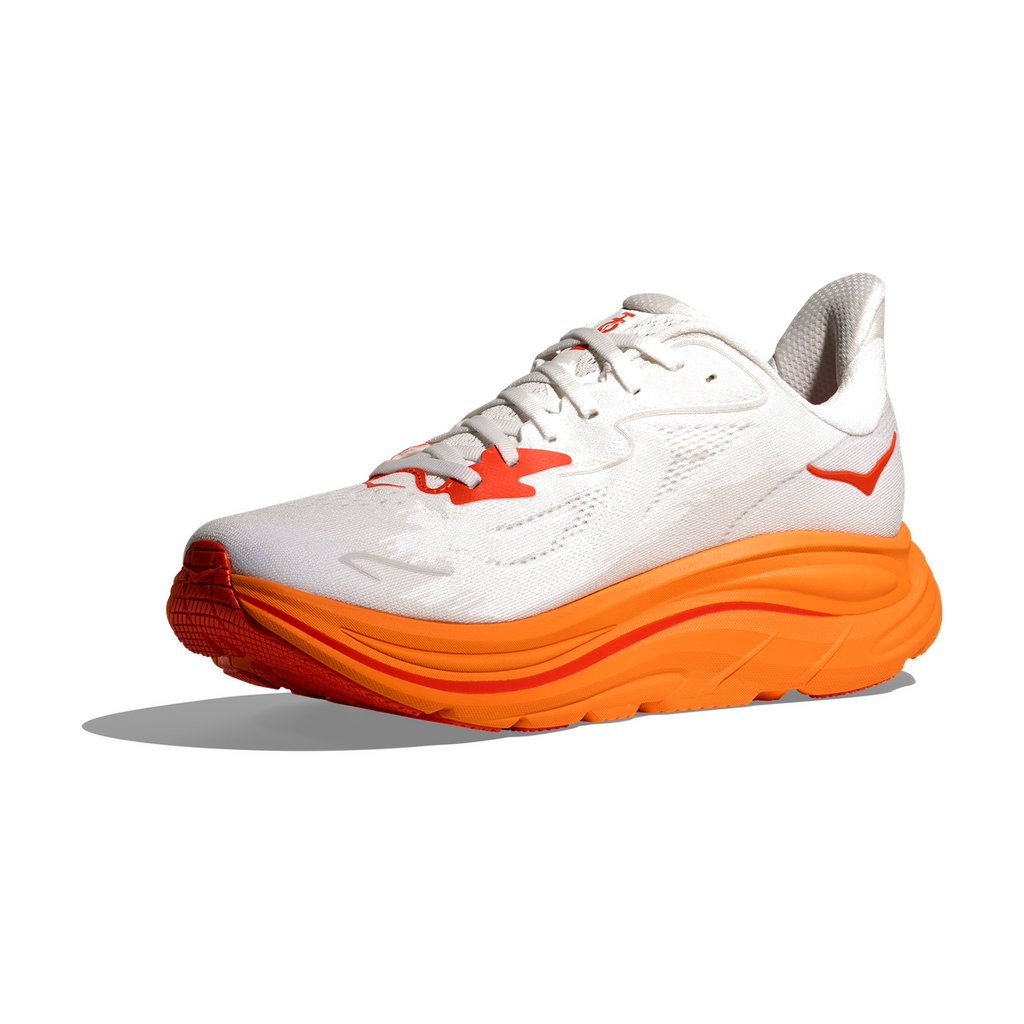 HOKA Clifton 10 Frost/Orange Zest Men's Running Shoes