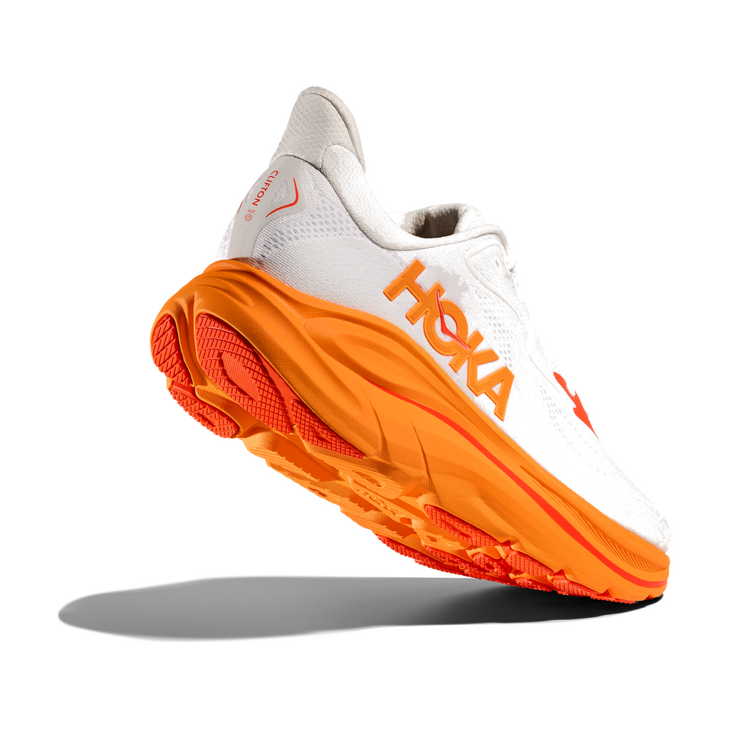 HOKA Clifton 10 Frost/Orange Zest Men's Running Shoes