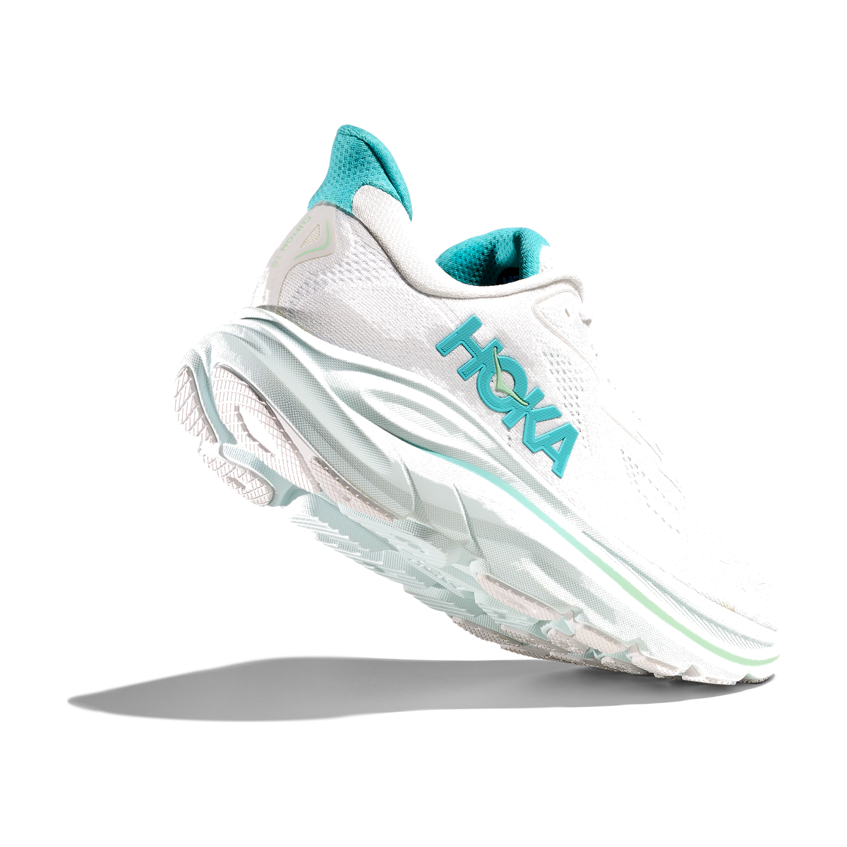 HOKA Clifton 10 White/Cielo Blue Women's Running Shoes