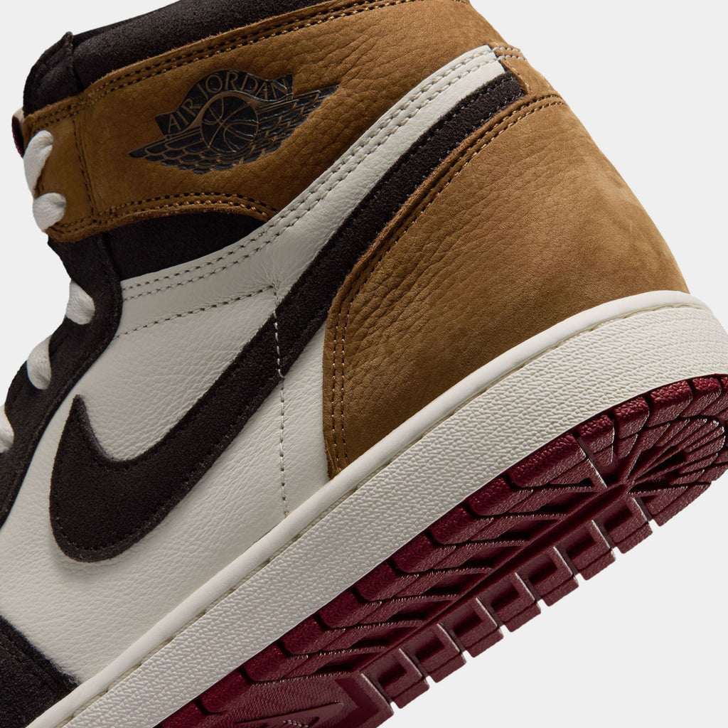 Air Jordan 1 Retro High OG Love Letter Mens Lifestyle Shoes (Shadow Brown/Team Red/Light British Tan) Free Shipping
