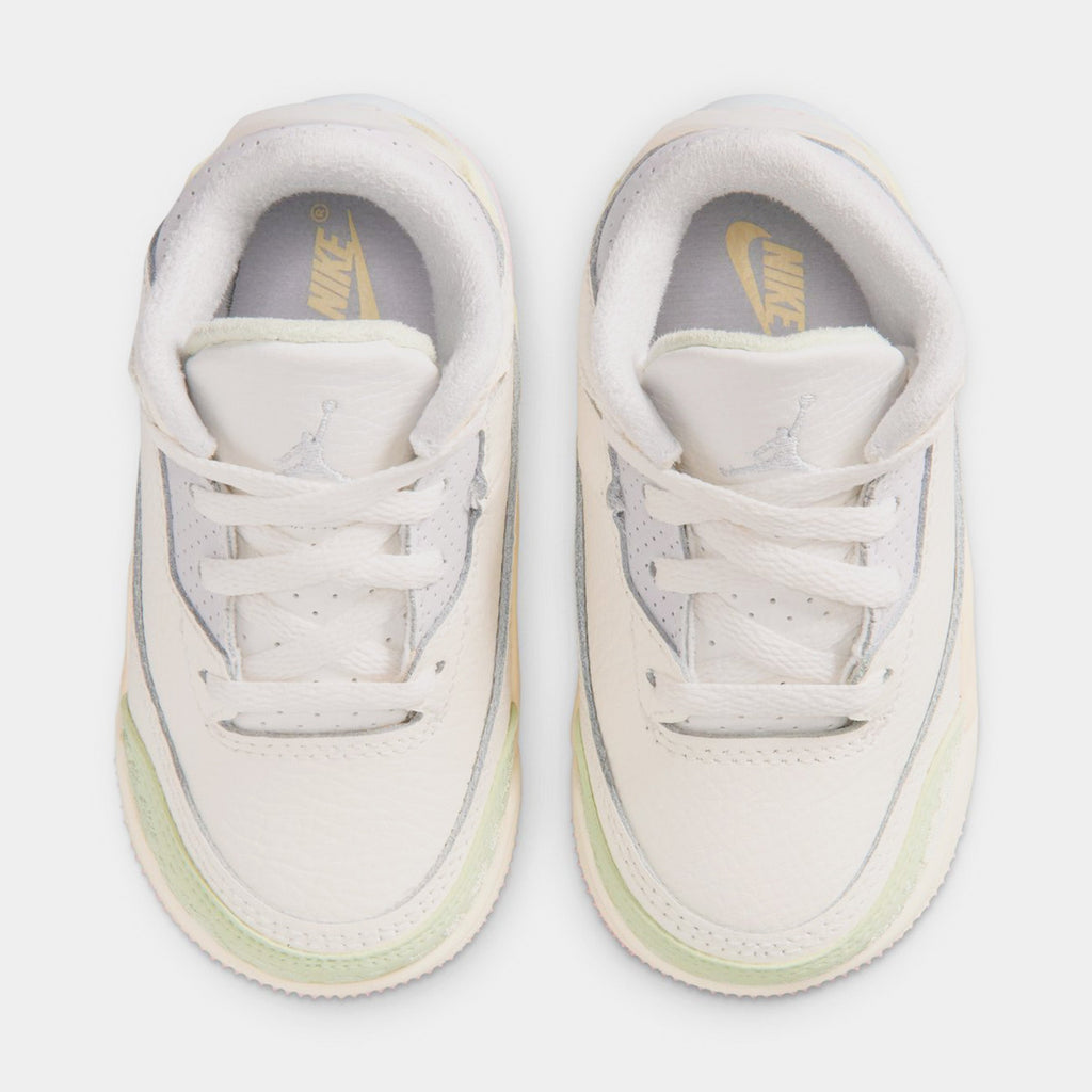 Air Jordan 3 Retro Sail And Jade Aura Infant Toddler Lifestyle Shoes (Sail/Aura/Jade Aura/Iris Whisper)