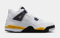Air Jordan 4 Retro Rare Air Tour Yellow Preschool Lifestyle Shoes (White/Dark Blue Grey/Black/Tour Yellow) Free Shipping