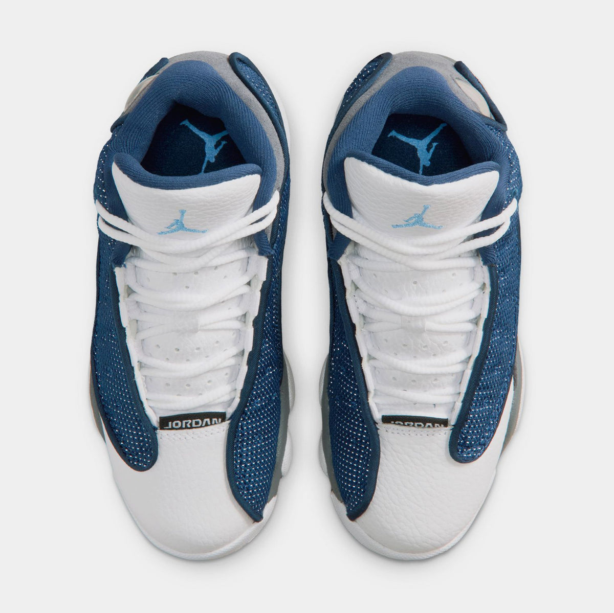 Air Jordan 13 Retro Navy And Flint Grey Preschool Lifestyle Shoes (Navy/University Blue/Flint Grey/White) Free Shipping