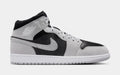 Air Jordan 1 Mid Mens Lifestyle Shoes (Light Smoke Grey/White/Black)