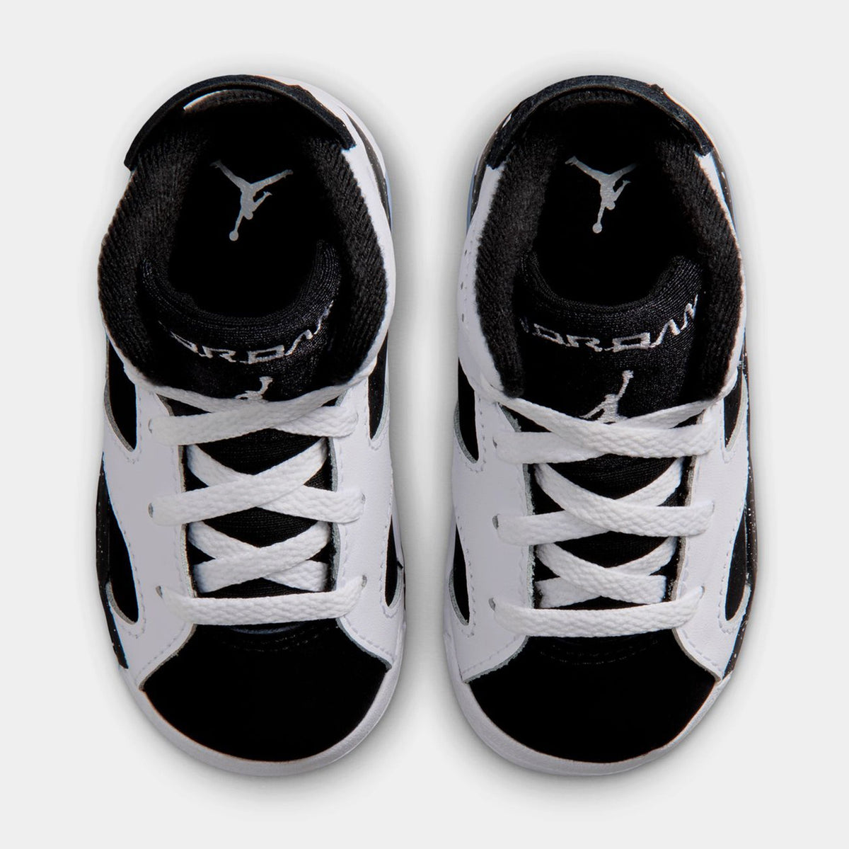 Air Jordan 6 Retro Black And White Infant Toddler Lifestyle Shoes (White/Black) Free Shipping