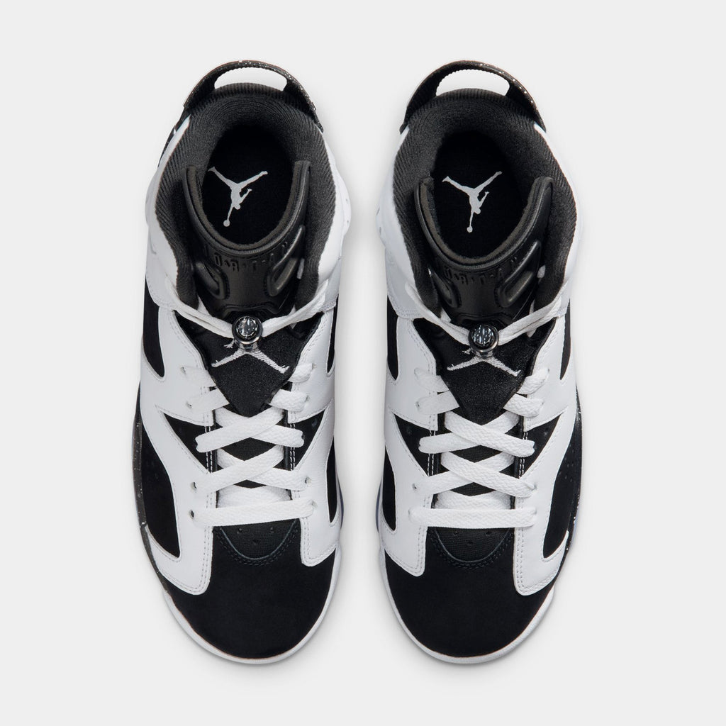 Air Jordan 6 Retro Black And White Grade School Lifestyle Shoes (White/Black) Free Shipping