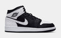 Air Jordan 1 Mid SE Oreo Grade School Lifestyle Shoes (Black/Black/White)