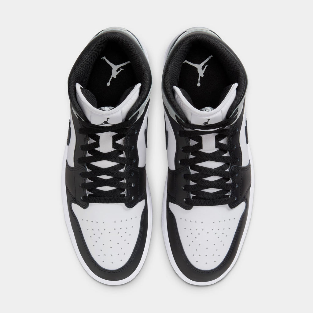 Air Jordan 1 Mid Mens Lifestyle Shoes (White/Light Smoke Grey/Black)
