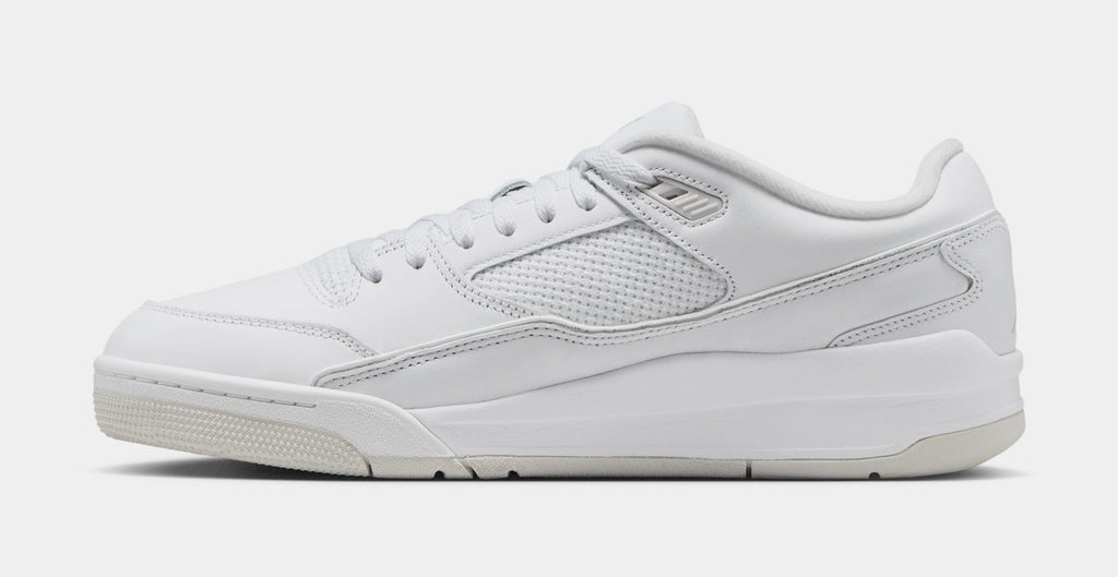 Flight Court Mens Basketball Shoes (White/Vast Grey)