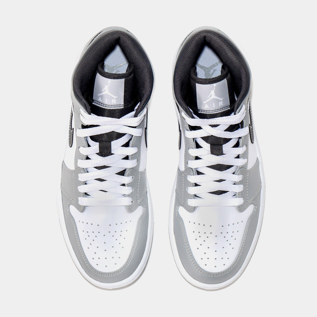Air Jordan 1 Mid Mens Lifestyle Shoes (Light Smoke Grey/White/Anthracite)