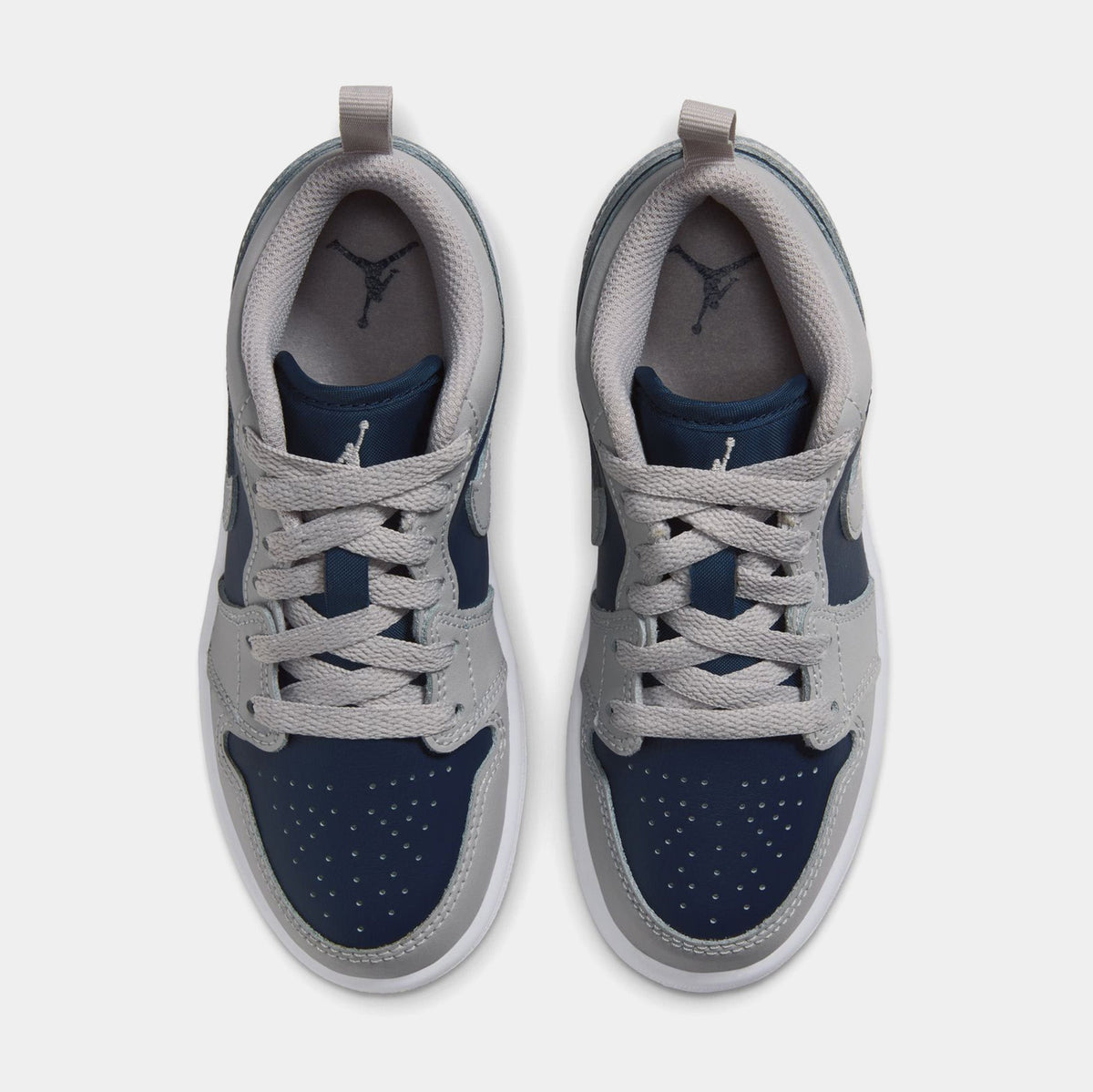 Air Jordan 1 Low Preschool Lifestyle Shoes (Tech Grey/College navy/White)
