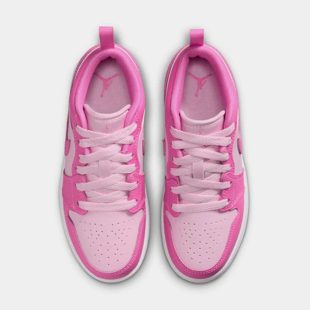 Jordan 1 Low Preschool Lifestyle Shoes (China Rose/Pink Foam/White)