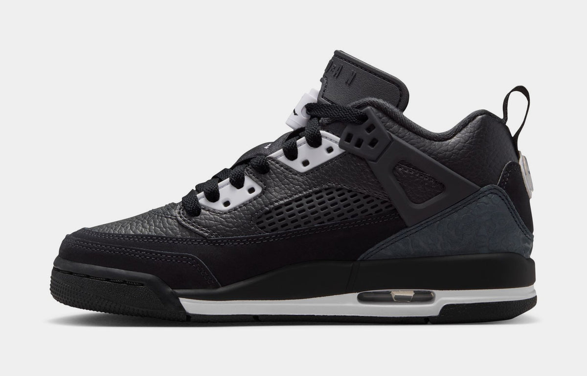 Spizike Low Grade School Basketball Shoes (Black/White/White/Anthracite)