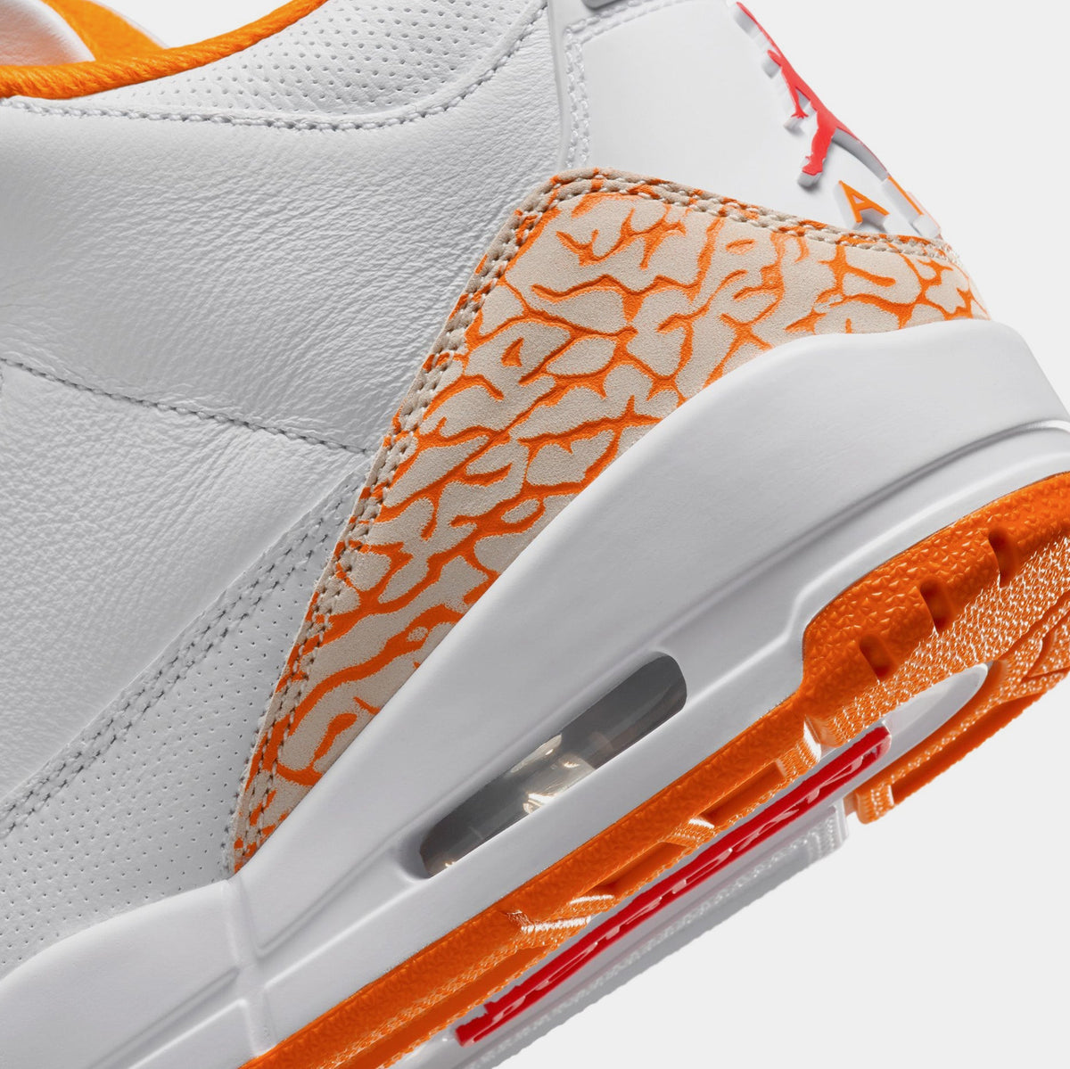 Air Jordan 3 Retro Orange Citrus Womens Lifestyle Shoes (White/Multicolor) Free Shipping