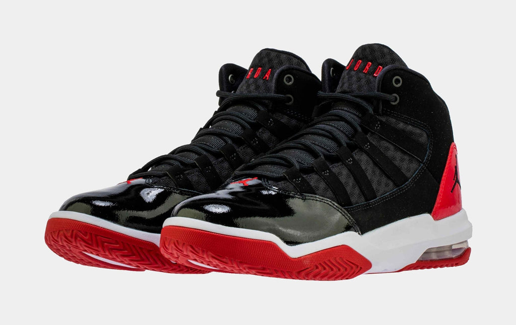 Max Aura Grade School Lifestyle Shoes (Black/Gym Red/White)