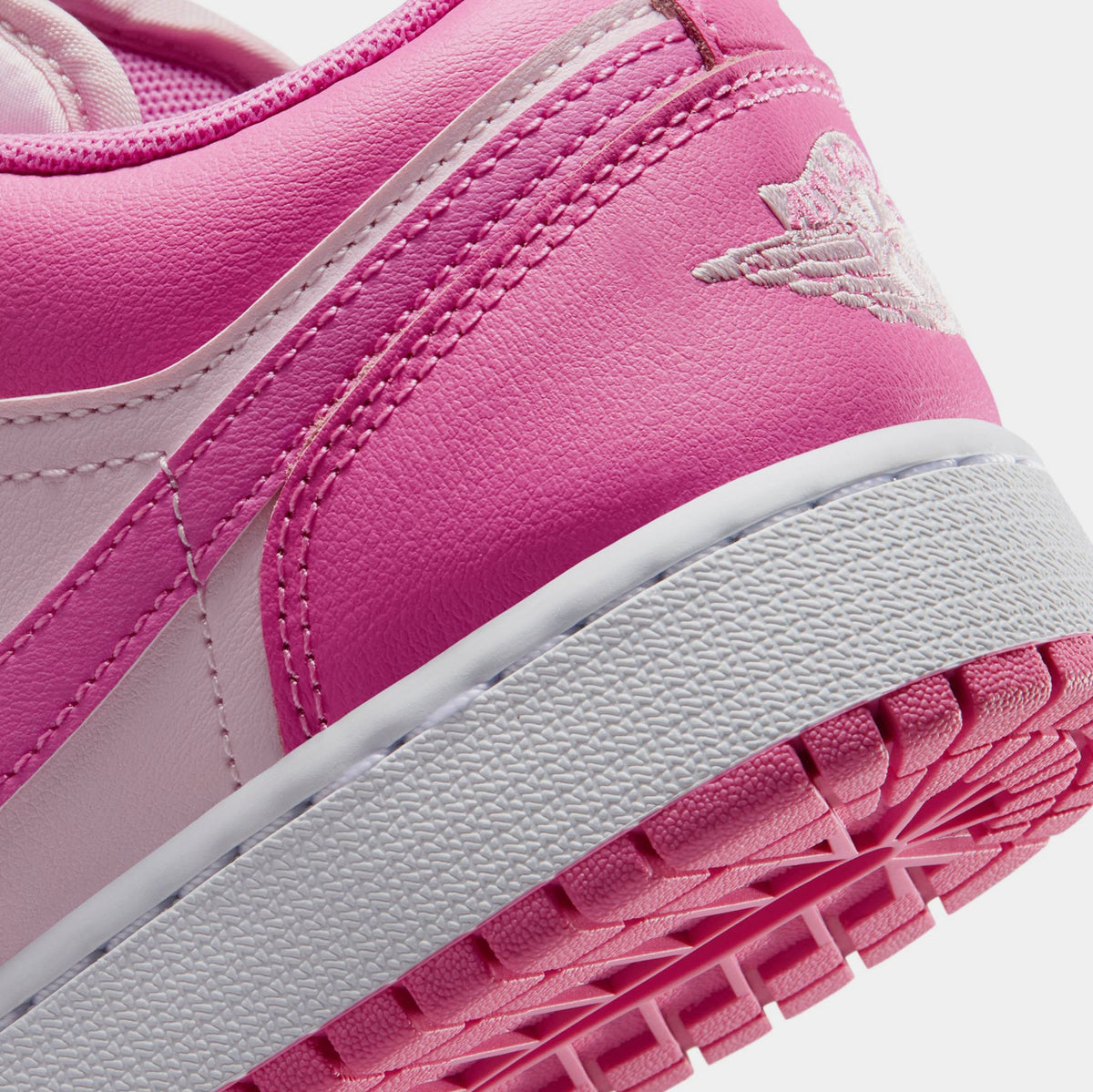 Air Jordan 1 Low Grade School Lifestyle Shoes (China Rose/White)