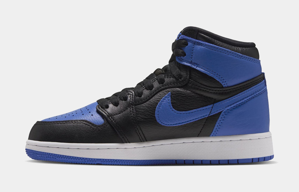 Air Jordan 1 Retro High OG Royal Grade School Lifestyle Shoes (Black/Game Royal/White) Free Shipping
