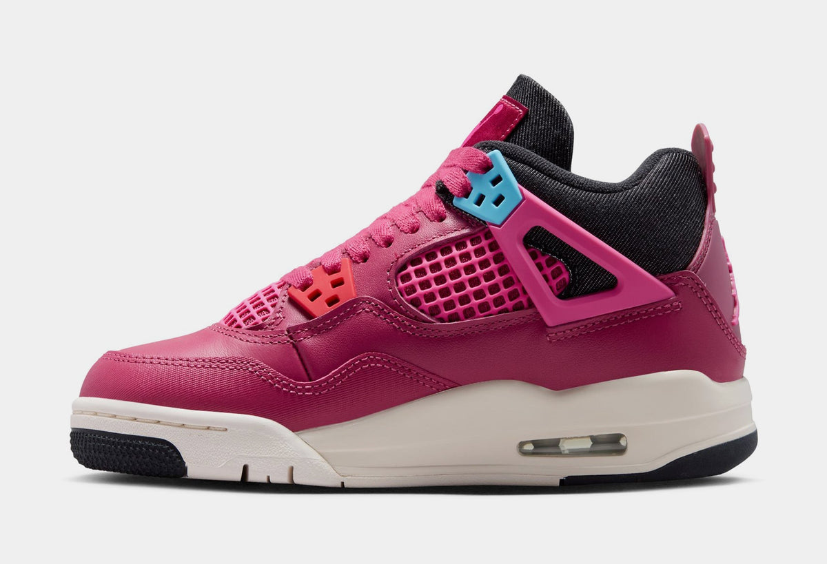 Air Jordan 4 Retro She's A Star Grade School Lifestyle Shoes (Sweet Beet/Off Noir/Chalk/Desert Pink)