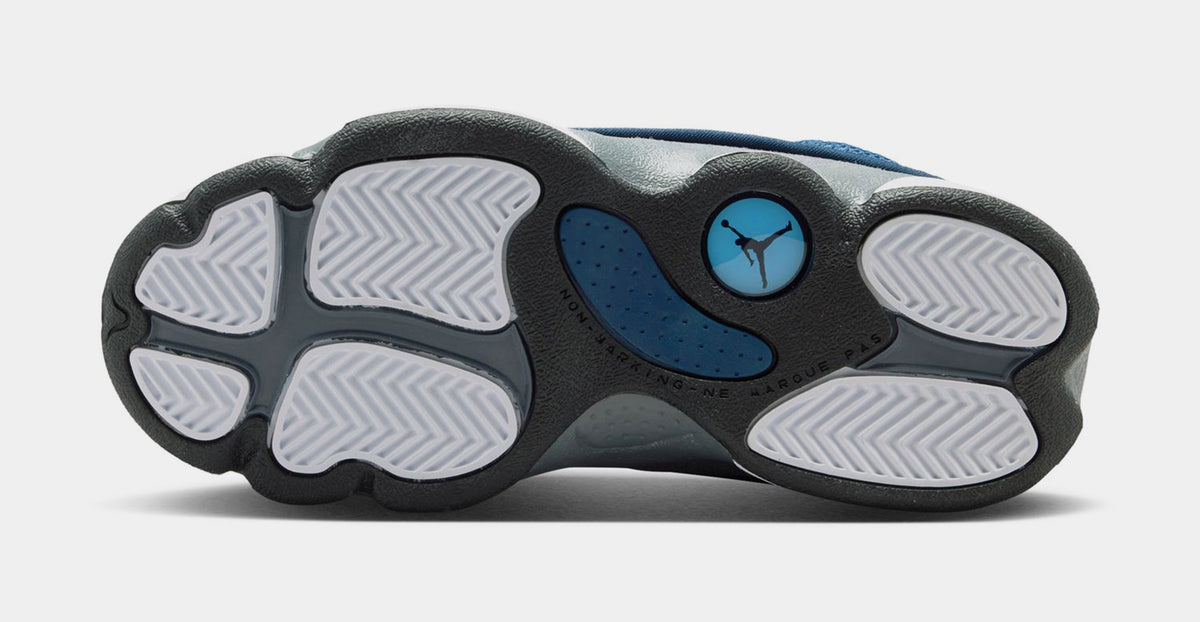 Air Jordan 13 Retro Navy And Flint Grey Preschool Lifestyle Shoes (Navy/University Blue/Flint Grey/White) Free Shipping