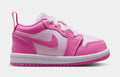 Jordan 1 Low Infant Toddler Lifestyle Shoes (China Rose/Pink Foam/White)