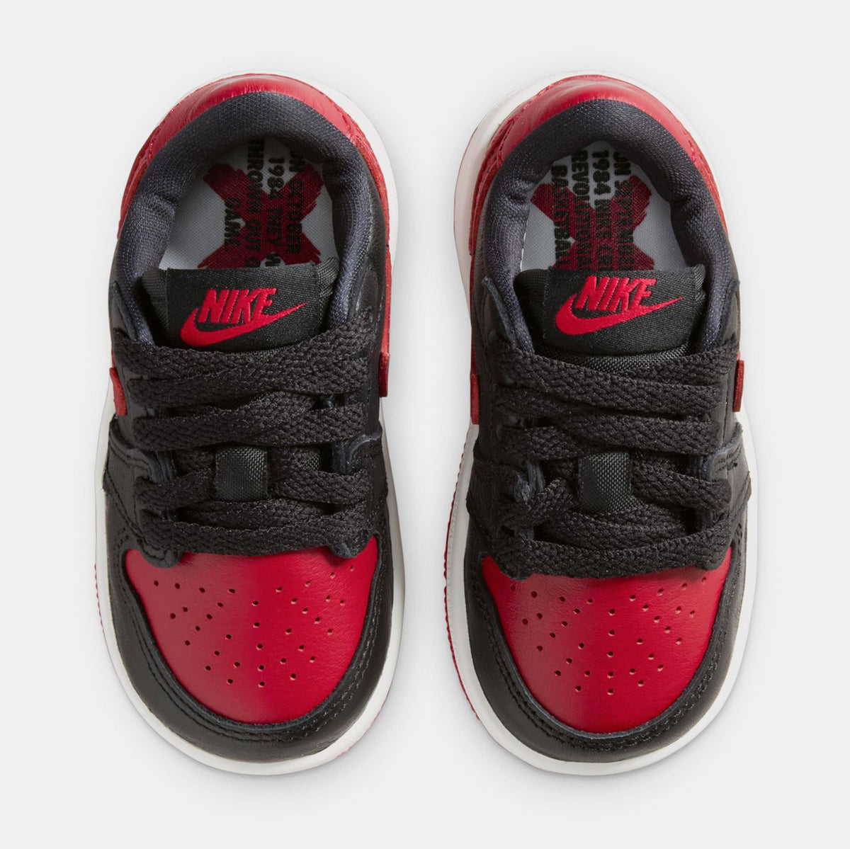 Air Jordan 1 Retro Low OG Banned Infant Toddler Lifestyle Shoes (Black/Black/Varsity Red/Summit White)