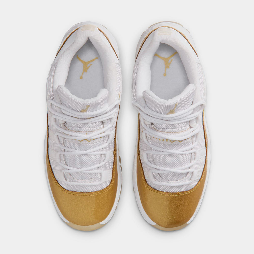 Air Jordan 11 Retro Low Mothers Day Preschool Lifestyle Shoes (White/Metallic Gold/Team Gold)