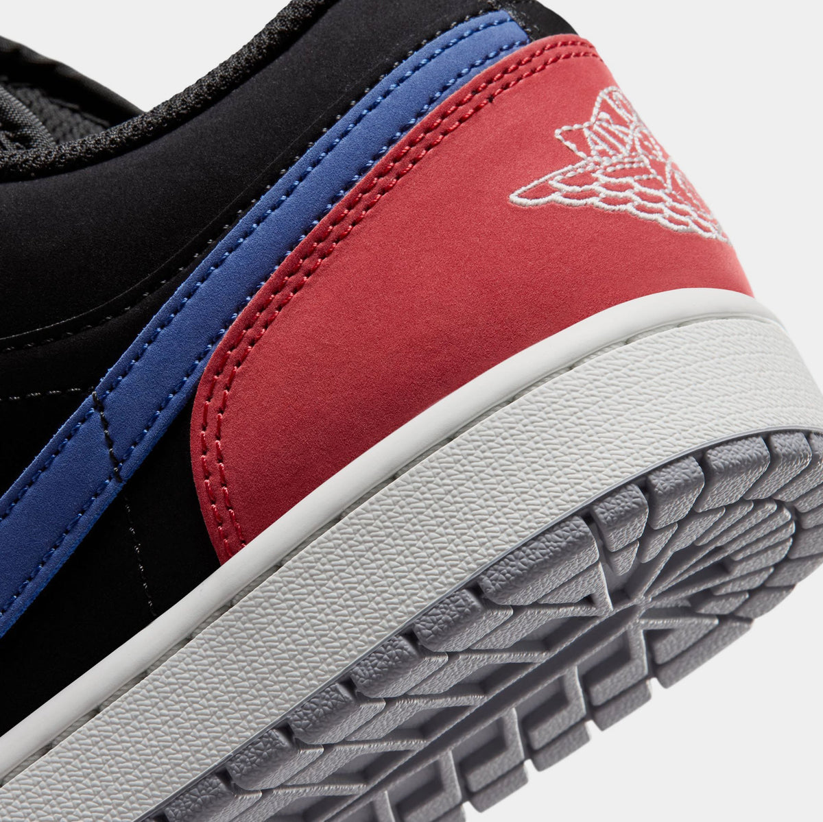 Air Jordan 1 Low Mens Lifestyle Shoes (Black/True Blue/Varsity Red/Summit White)