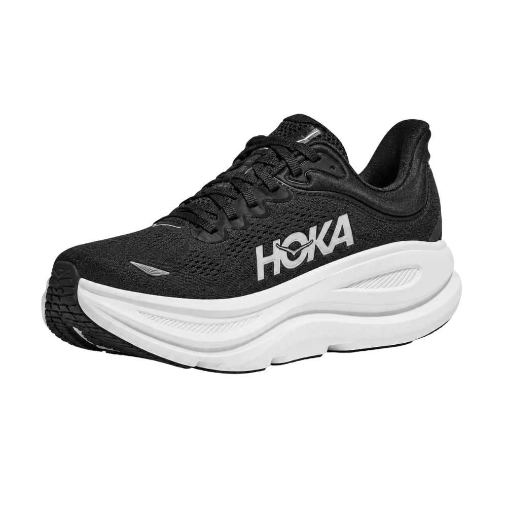 HOKA Bondi 9 Black White Men's Running Shoes