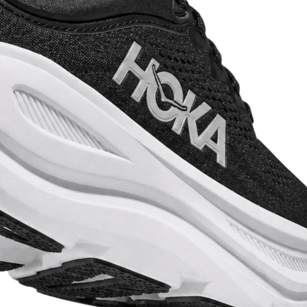 HOKA Bondi 9 Black White Men's Running Shoes