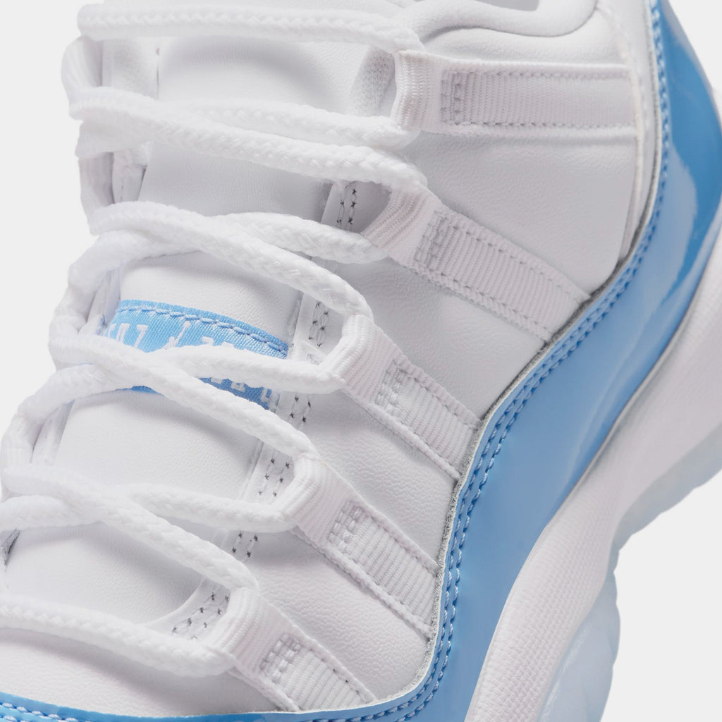 Air Jordan 11 Retro Low University Blue Grade School Lifestyle Shoes (White/University Blue/Black) Free Shipping