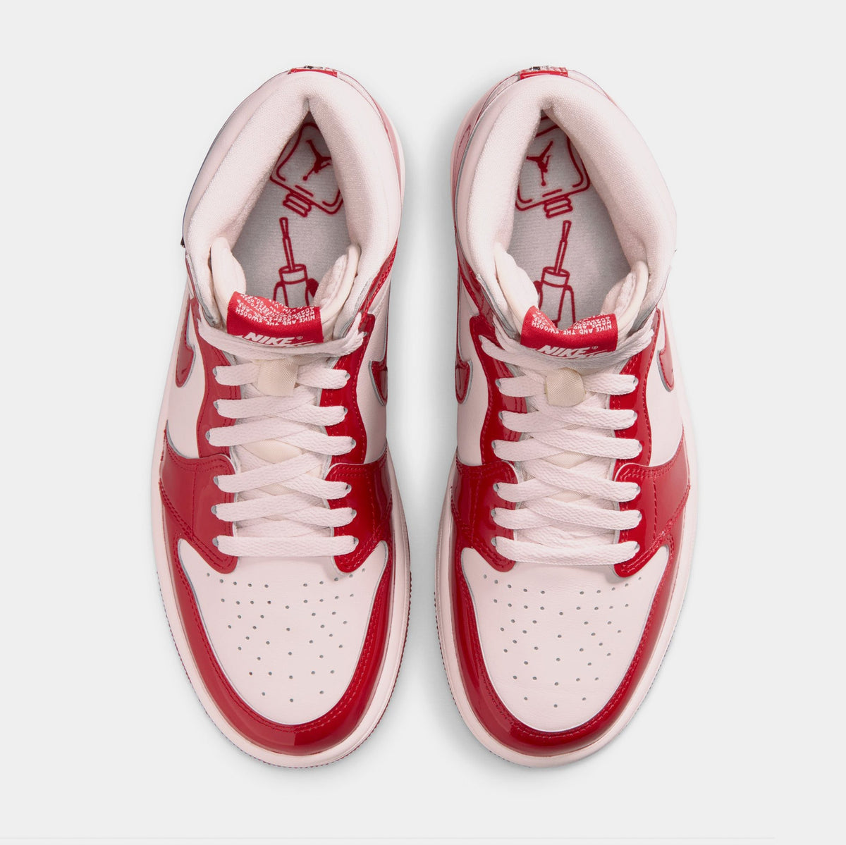 Air Jordan 1 Retro High OG Nails and Grails Womens Lifestyle Shoes (University Red/Metallic Silver) Free Shipping