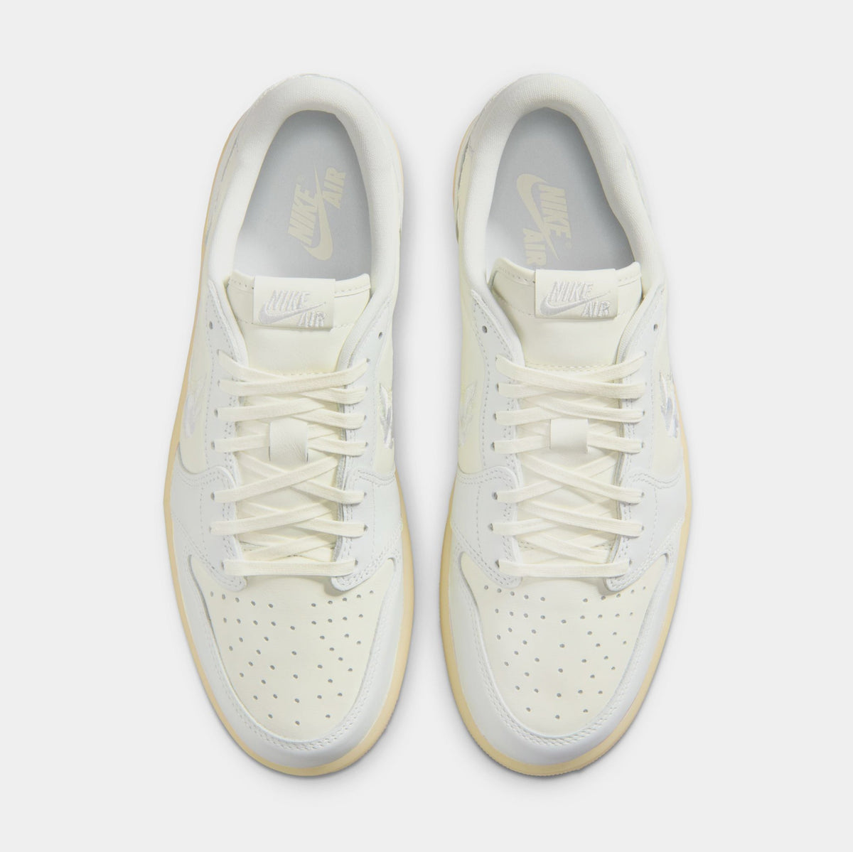 Air Jordan 1 Low Floral Swoosh Mens Lifestyle Shoes (Sail/Off White/Coconut Milk)