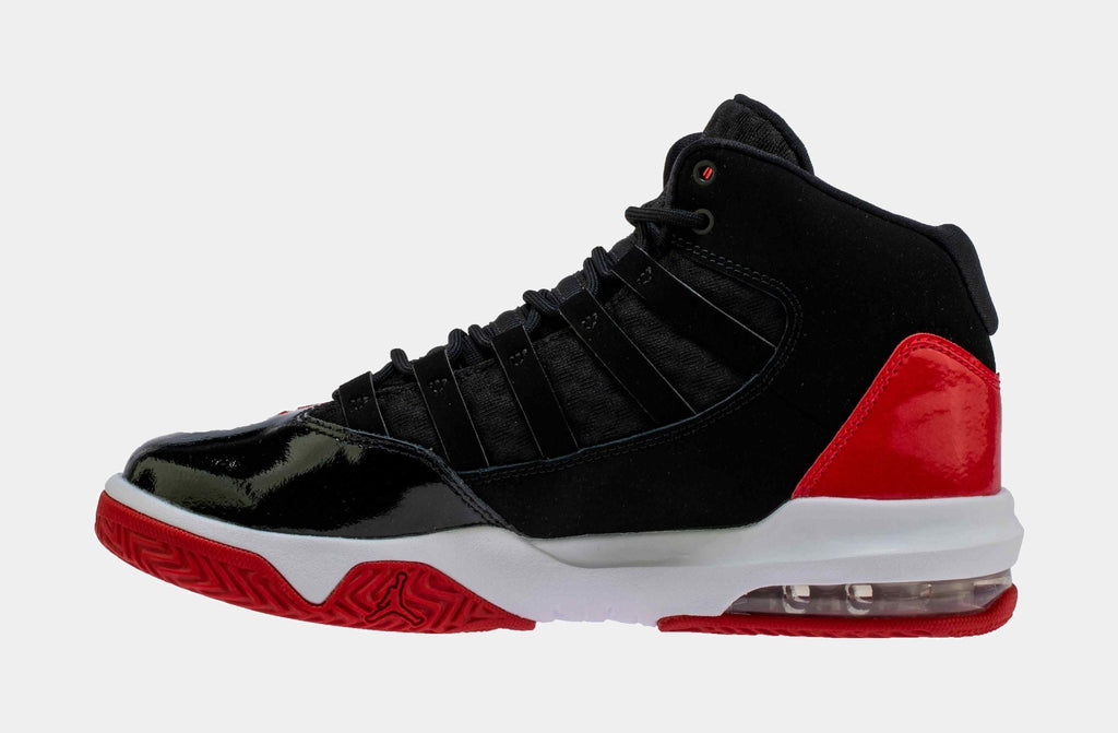 Max Aura Grade School Lifestyle Shoes (Black/Gym Red/White)
