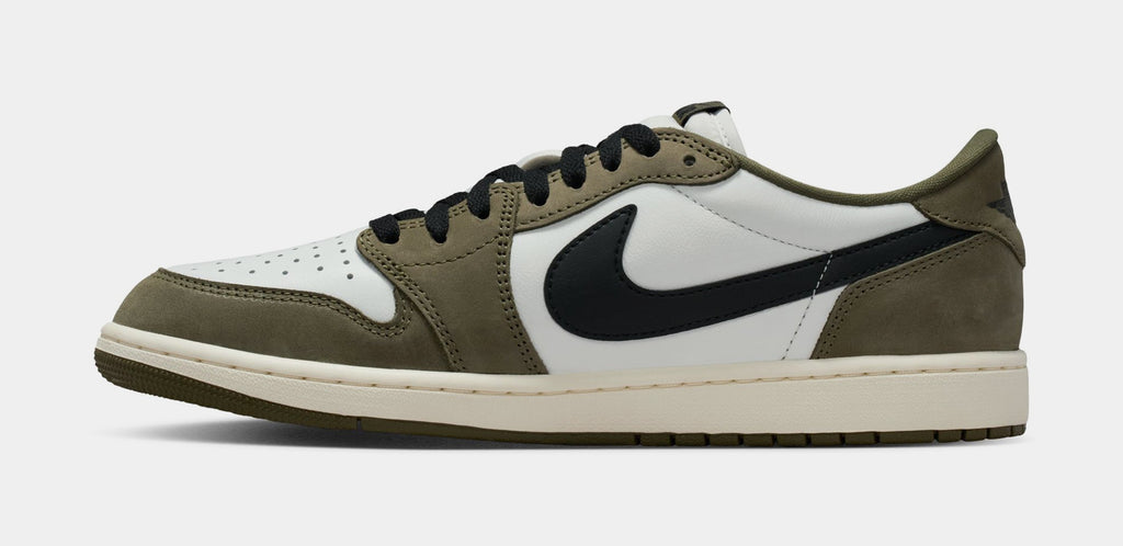 Air Jordan 1 Low OG Medium Olive And Summit White Mens Lifestyle Shoes (Medium Olive/Black/Summit White/Sail)