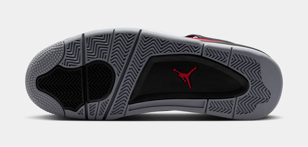 Air Jordan 4 Retro Toro Bravo Mens Lifestyle Shoes (Fire Red/White/Black/Cement Grey)