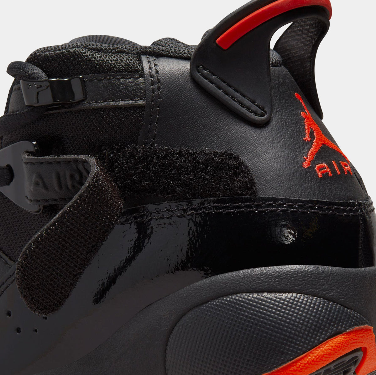 Air Jordan 6 Rings Grade School Basketball Shoes (Black/Infrared 23/Black)