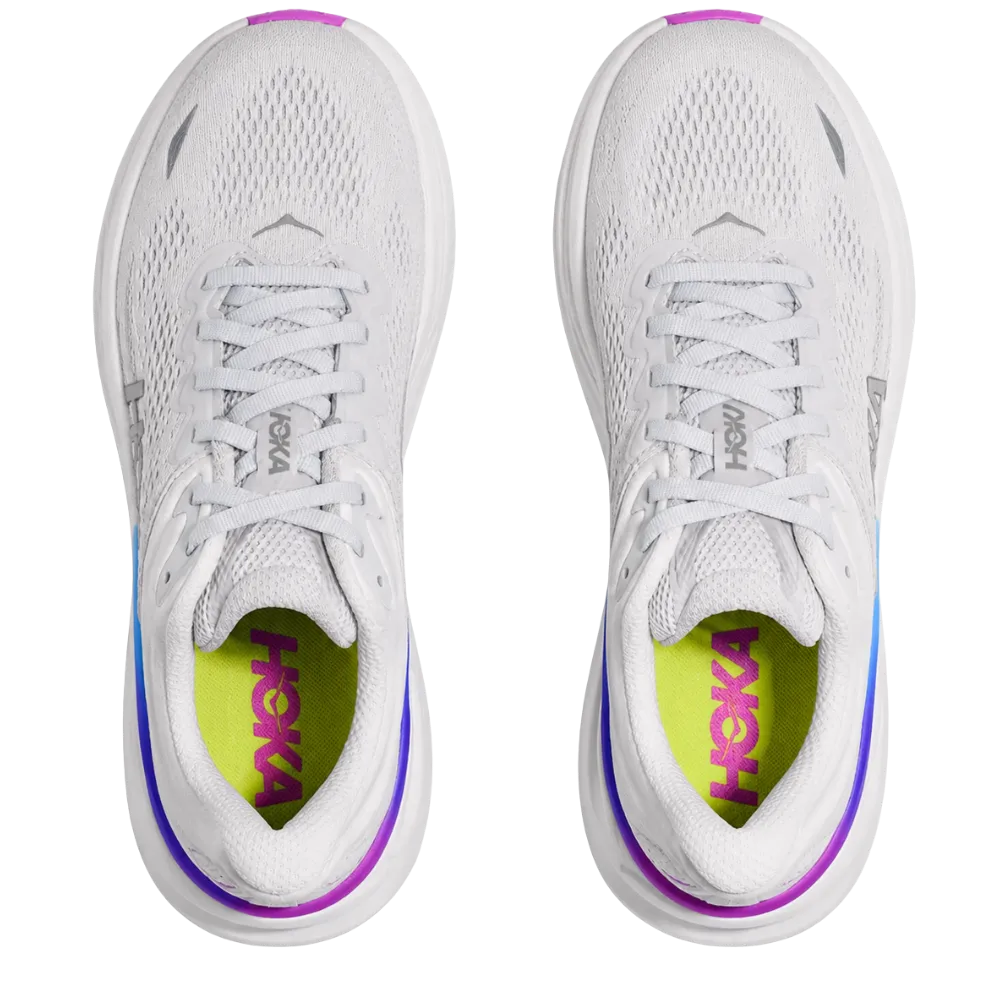 HOKA Bondi 9 Cosmic Grey White Women's Running Shoes