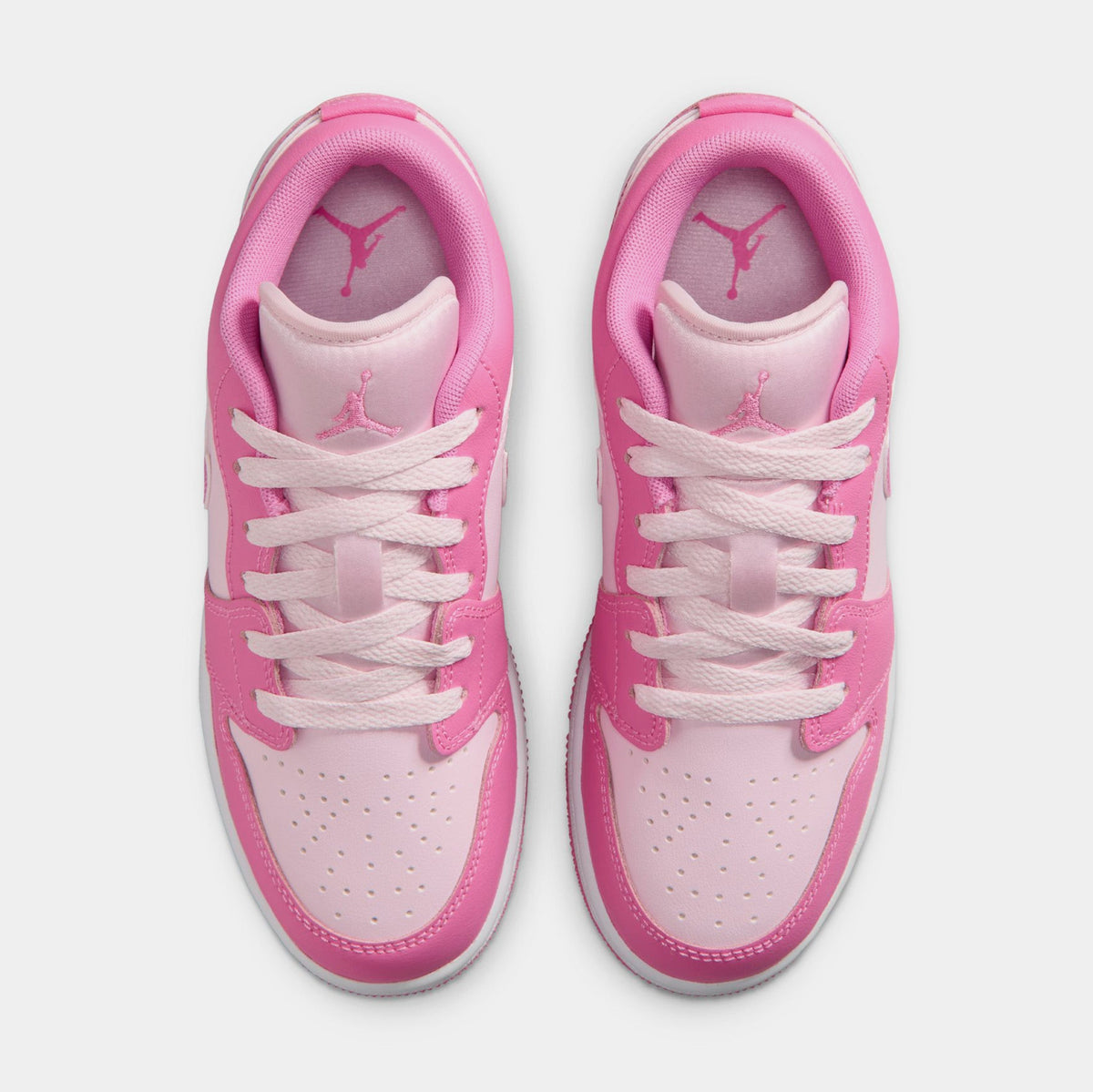 Air Jordan 1 Low Grade School Lifestyle Shoes (China Rose/White)