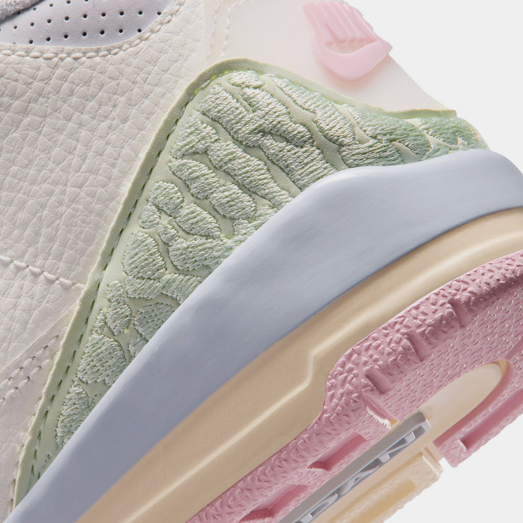 Air Jordan 3 Retro Sail and Jade Aura Preschool Lifestyle Shoes (Sail/Jade Aura/Iris Whisper)