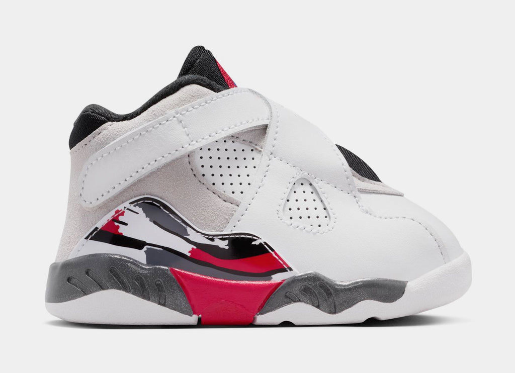 Air Jordan 8 Retro White And True Red Infant Toddler Lifestyle Shoes (White/Black/True Red)