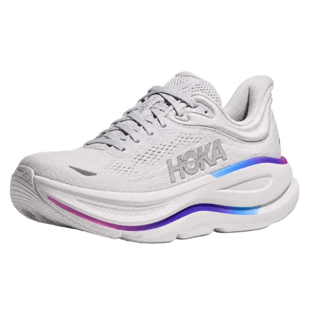 HOKA Bondi 9 Cosmic Grey White Women's Running Shoes