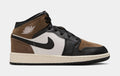 Air Jordan 1 Mid Black Palomino Grade School Lifestyle Shoes (Black/Phantom/Palomino/University Red)