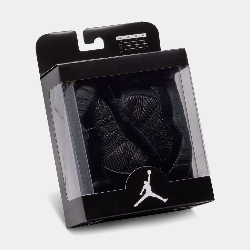 Air Jordan 11 Retro Gamma Infant Crib Bootie Lifestyle Shoes (Black/Gamma Blue/Varsity Maize)