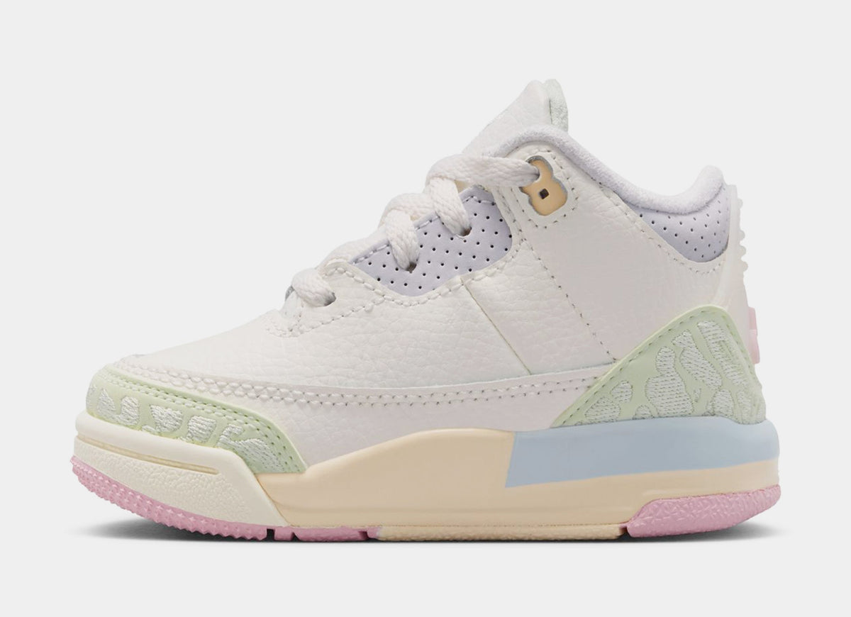 Air Jordan 3 Retro Sail And Jade Aura Infant Toddler Lifestyle Shoes (Sail/Aura/Jade Aura/Iris Whisper)